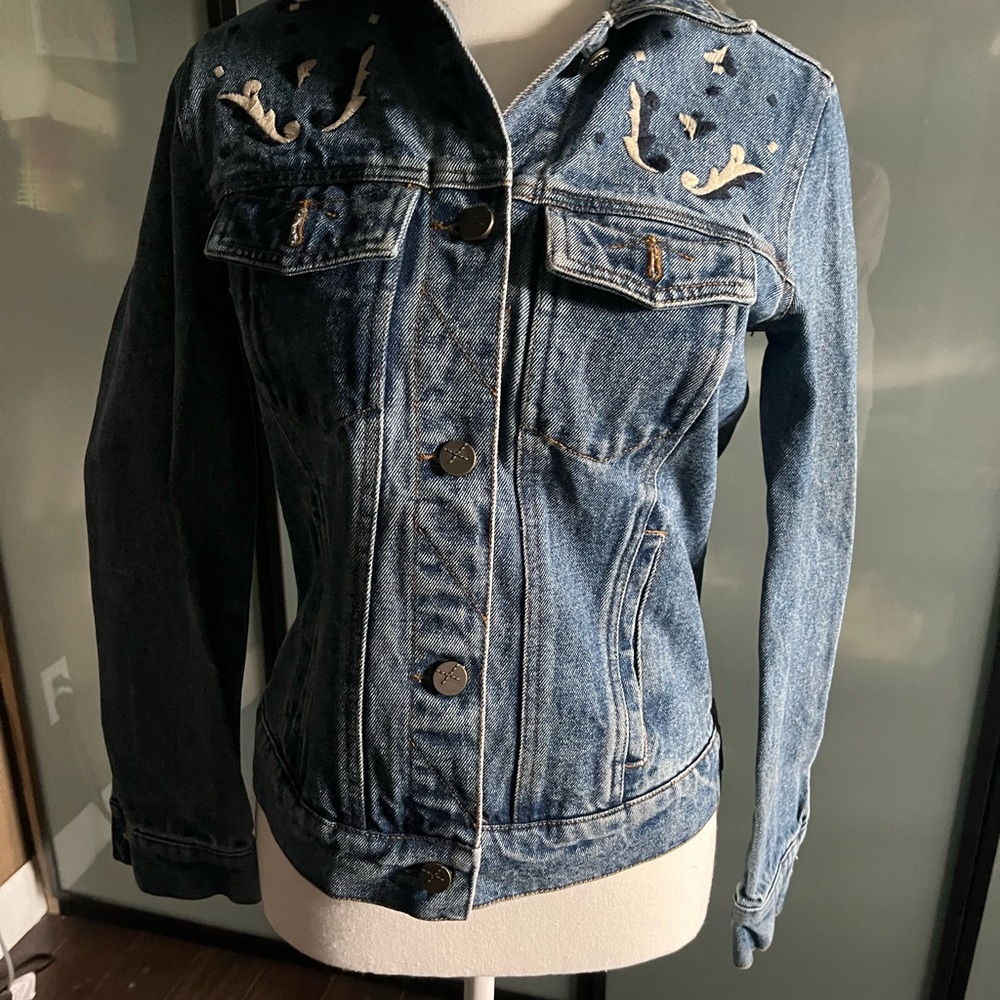 Publish Embroidered Blue Jean Jacket